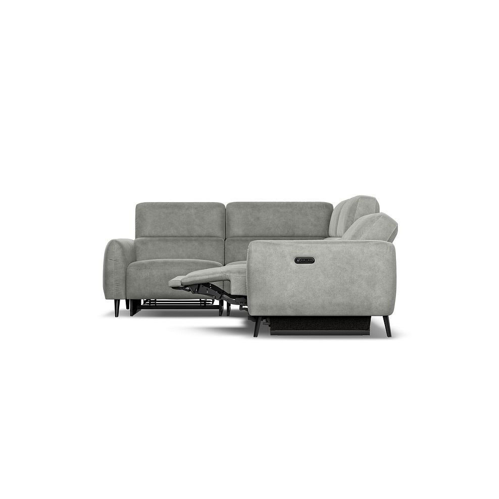 Juliette Right Hand Corner Sofa With Two Recliners and Power Headrest in Billy Joe Dove Grey Fabric 8