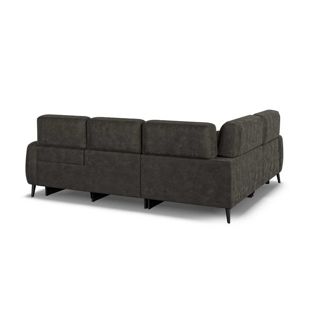 Juliette Right Hand Corner Sofa With Two Recliners and Power Headrest in Billy Joe Grey Fabric 5
