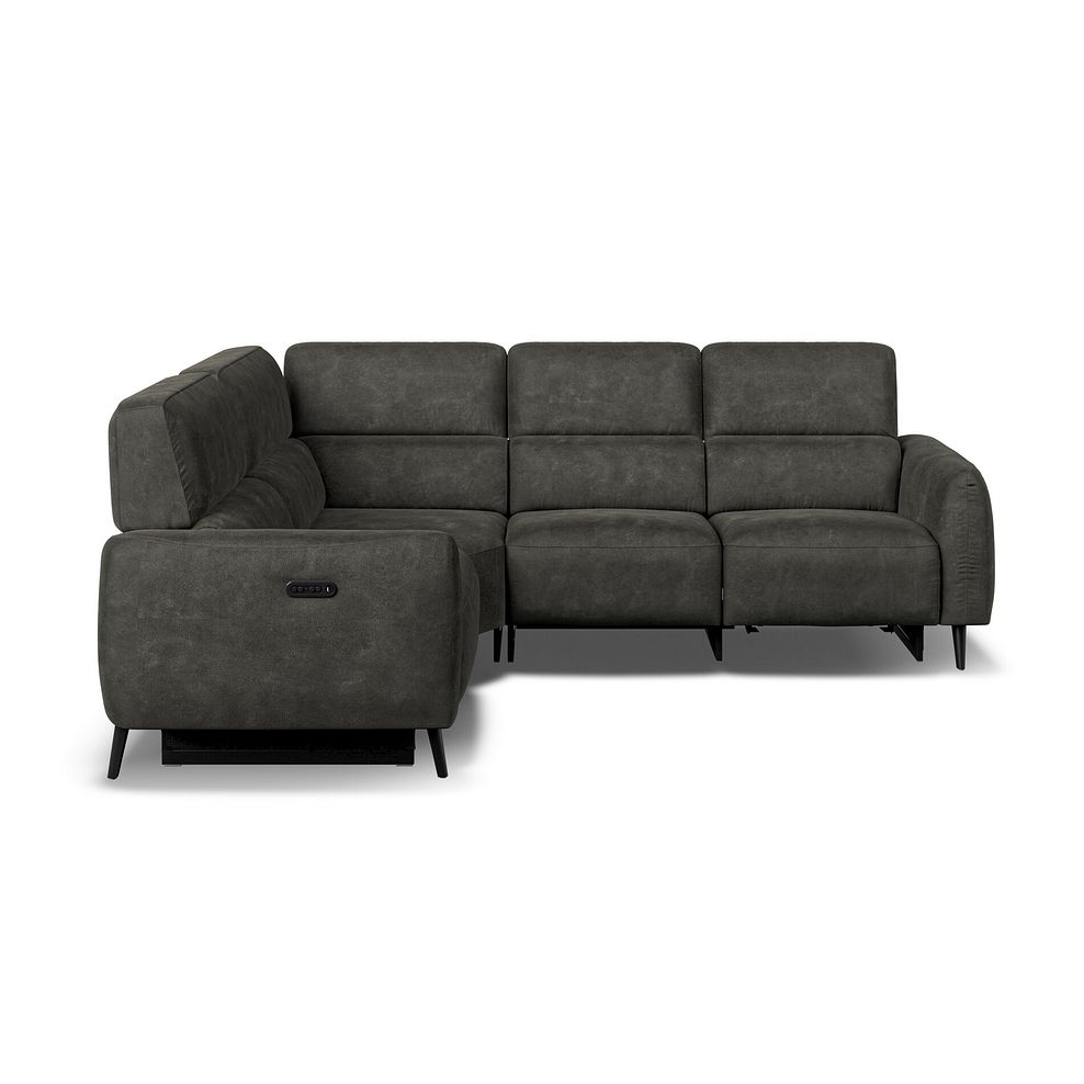 Juliette Right Hand Corner Sofa With Two Recliners and Power Headrest in Billy Joe Grey Fabric 6