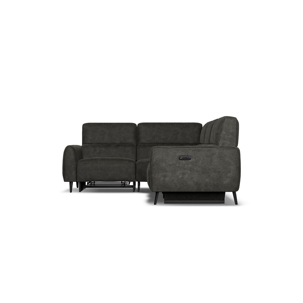 Juliette Right Hand Corner Sofa With Two Recliners and Power Headrest in Billy Joe Grey Fabric 7