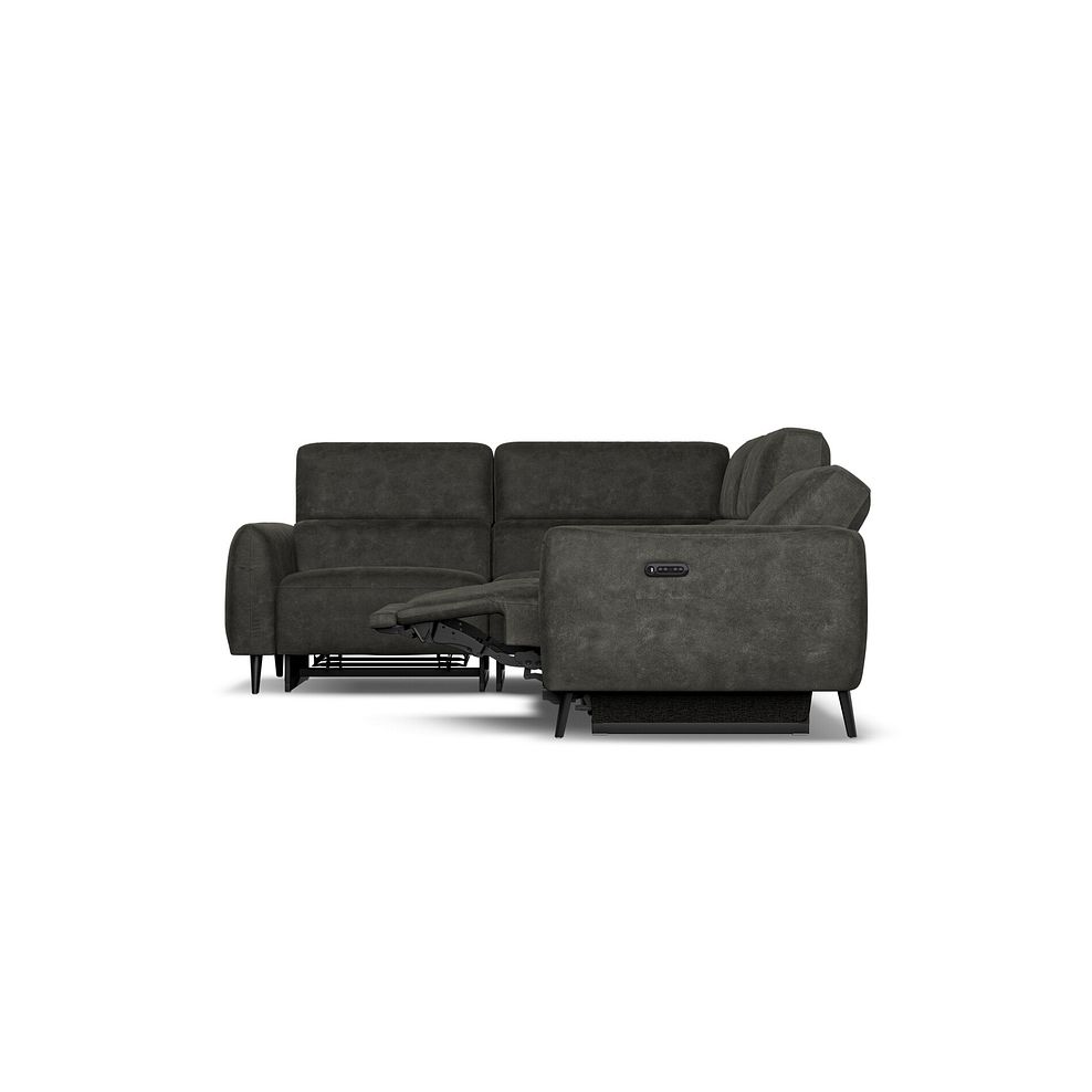Juliette Right Hand Corner Sofa With Two Recliners and Power Headrest in Billy Joe Grey Fabric 8