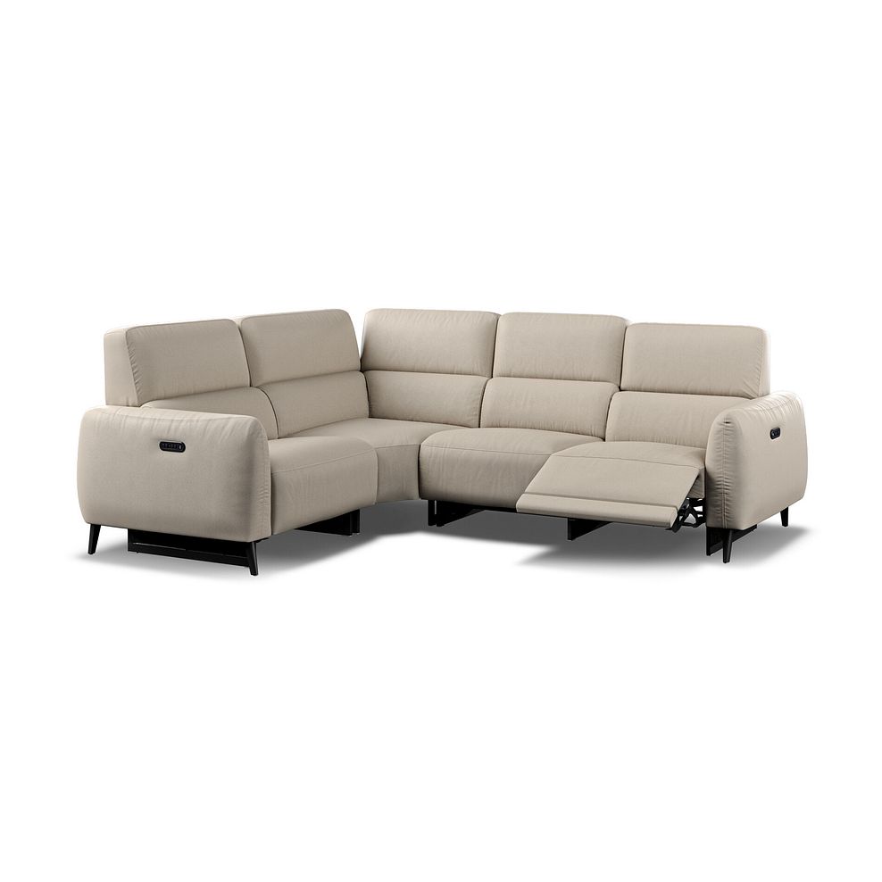 Juliette Right Hand Corner Sofa With Two Recliners and Power Headrest in Pebble Leather Thumbnail 3