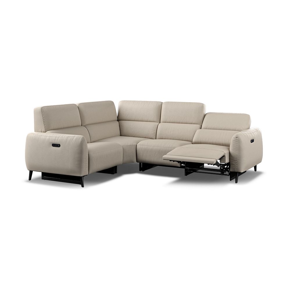 Juliette Right Hand Corner Sofa With Two Recliners and Power Headrest in Pebble Leather 4
