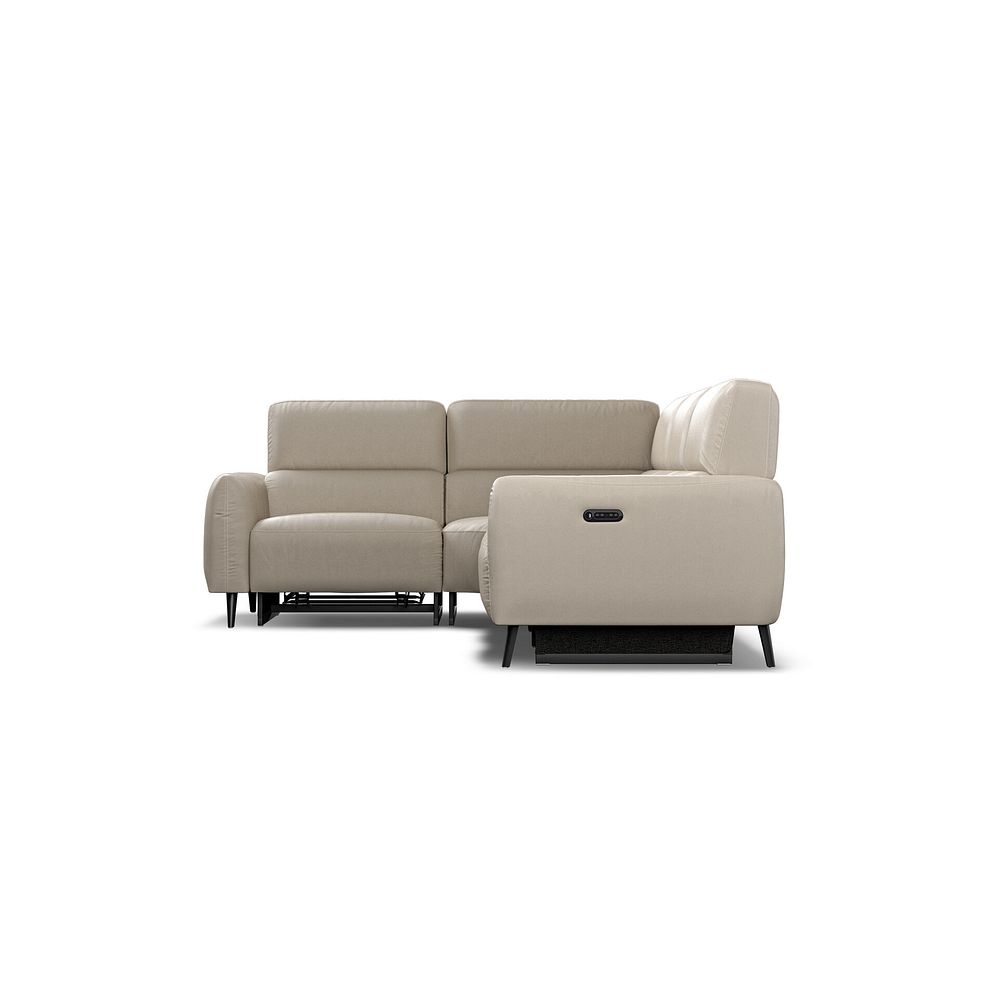 Juliette Right Hand Corner Sofa With Two Recliners and Power Headrest in Pebble Leather 7