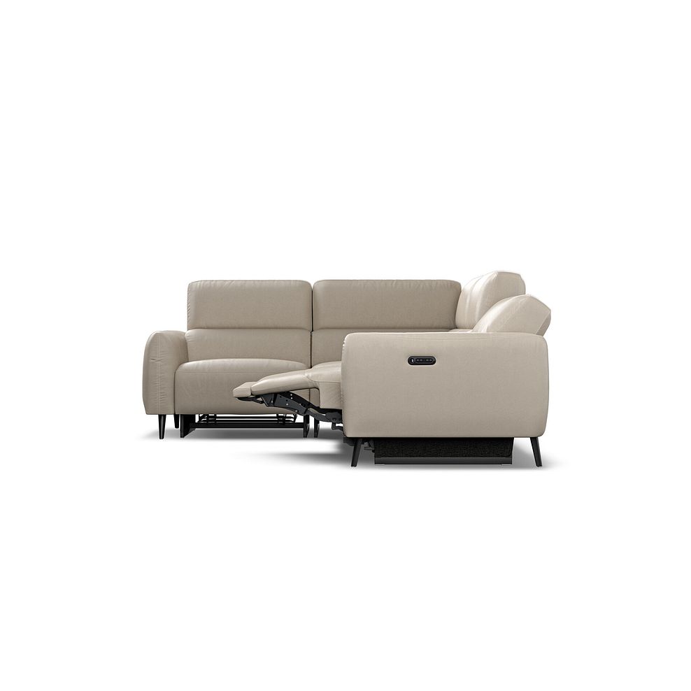 Juliette Right Hand Corner Sofa With Two Recliners and Power Headrest in Pebble Leather 8