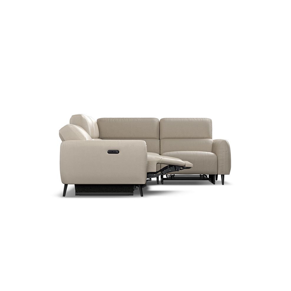 Juliette Right Hand Corner Sofa With Two Recliners and Power Headrest in Pebble Leather 8