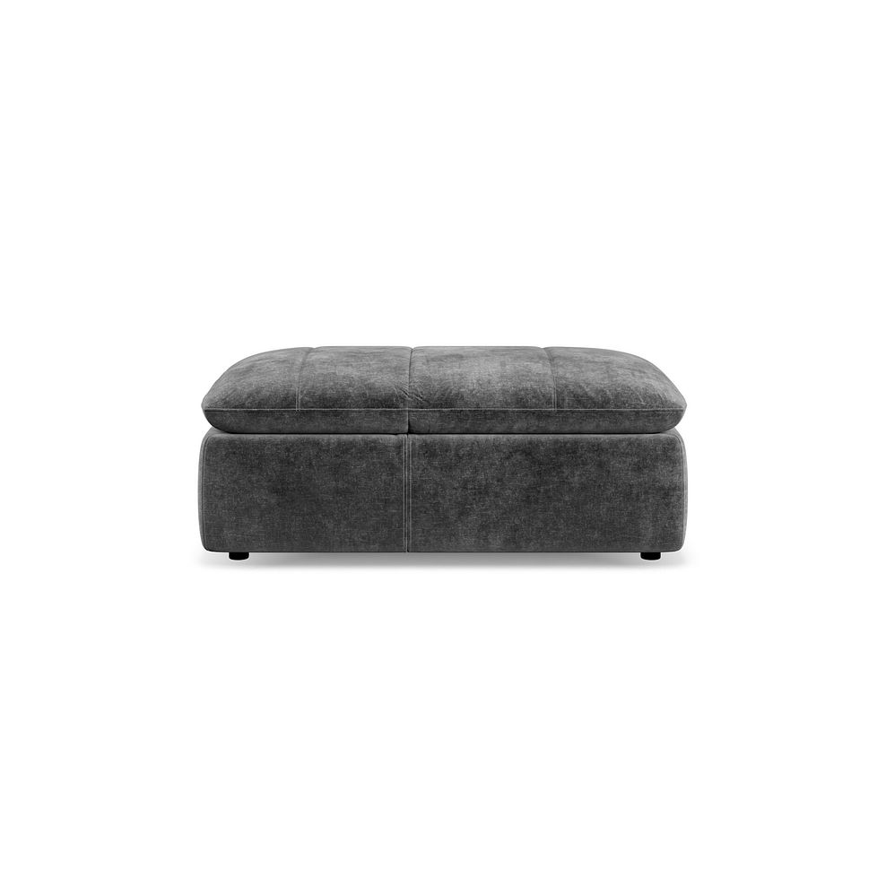 Juliette Storage Footstool Chair in Descent Charcoal Fabric 3
