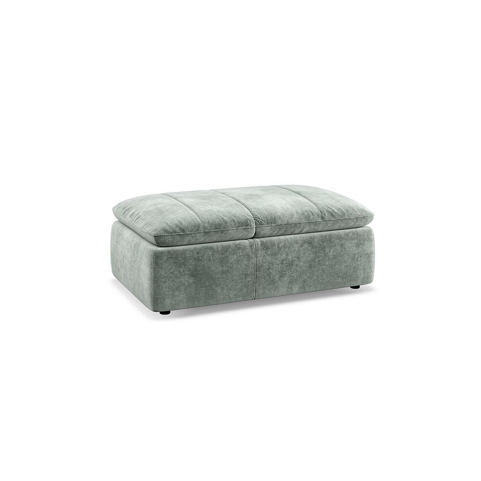 Juliette Storage Footstool Chair in Descent Pewter Fabric 1