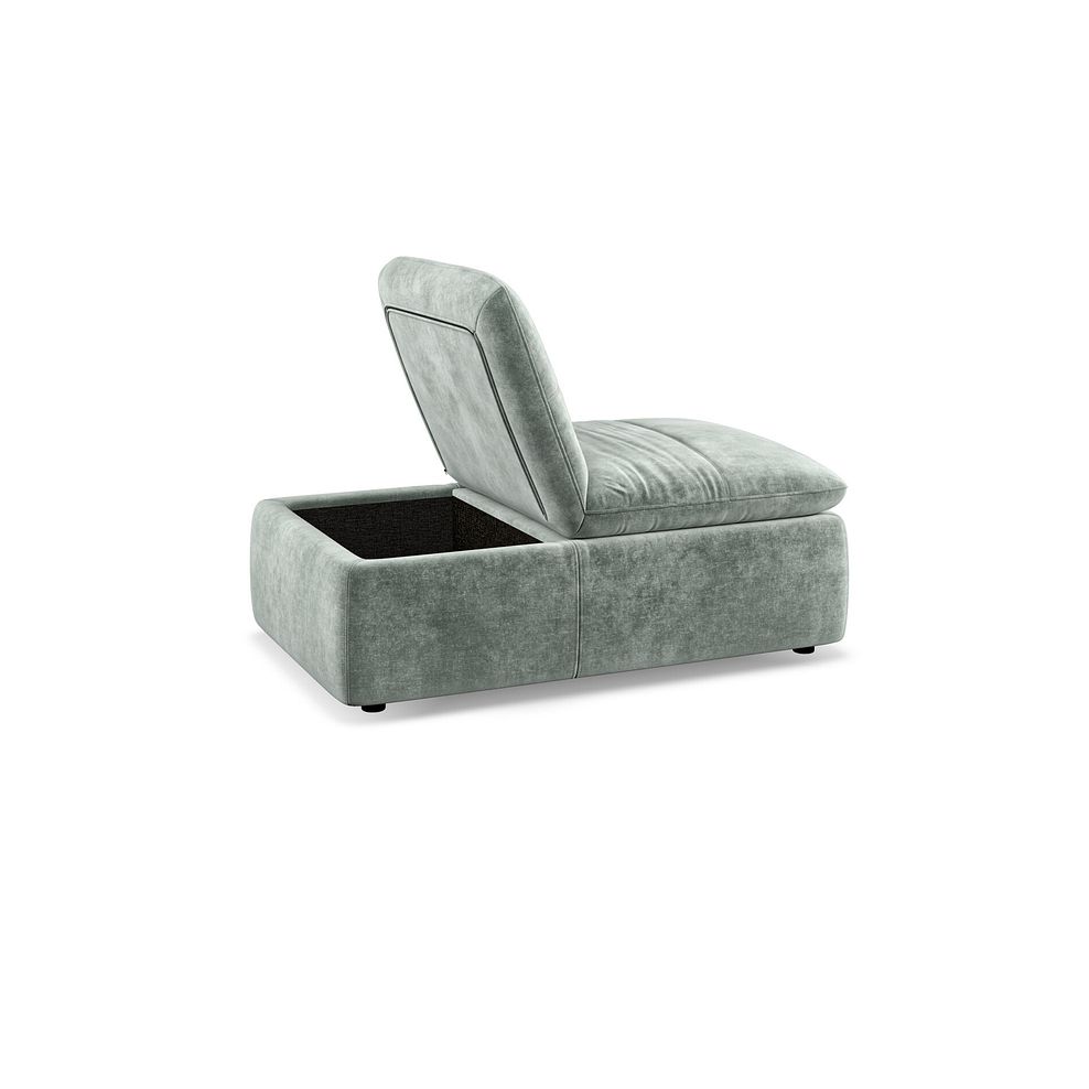 Juliette Storage Footstool Chair in Descent Pewter Fabric 2