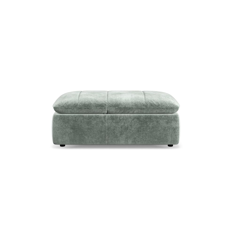 Juliette Storage Footstool Chair in Descent Pewter Fabric 3