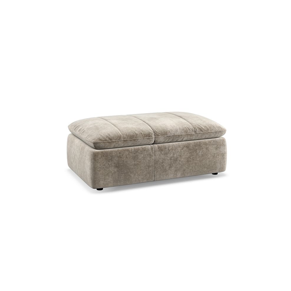 Juliette Storage Footstool Chair in Descent Taupe Fabric 1