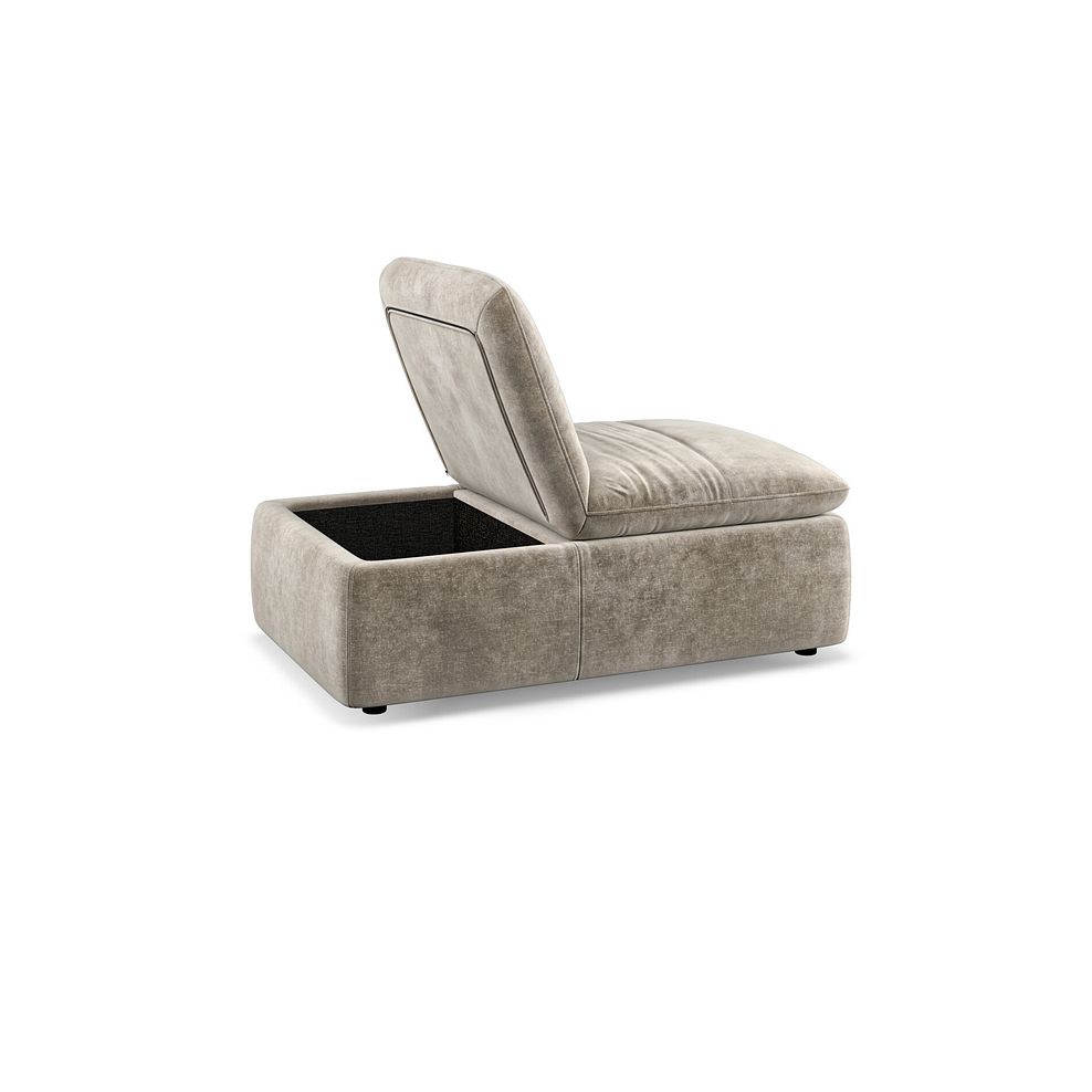 Juliette Storage Footstool Chair in Descent Taupe Fabric 2