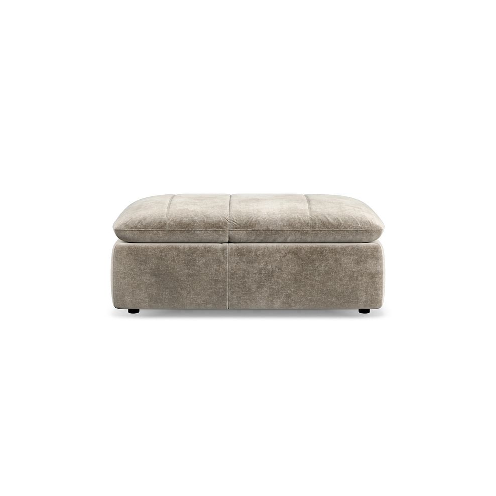 Juliette Storage Footstool Chair in Descent Taupe Fabric 3