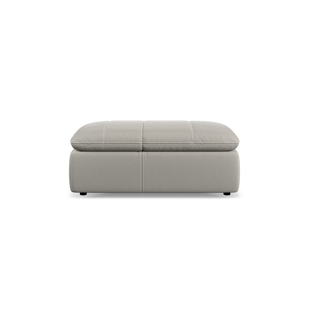 Juliette Storage Footstool Chair in Taupe Leather 3