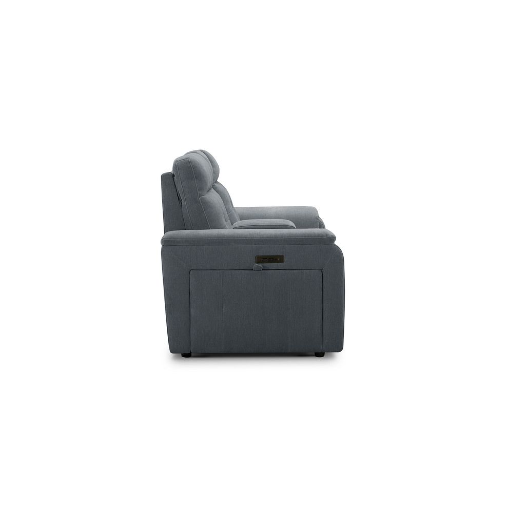 Juno 2 Seater Electric Recliner Sofa With Wireless Charging Console and Power Headrests in Amigo Coal Fabric 7