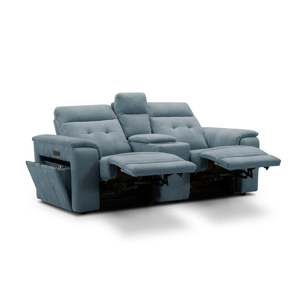 Juno 2 Seater Electric Recliner Sofa With Wireless Charging Console and Power Headrests in Amigo Mineral Fabric 5