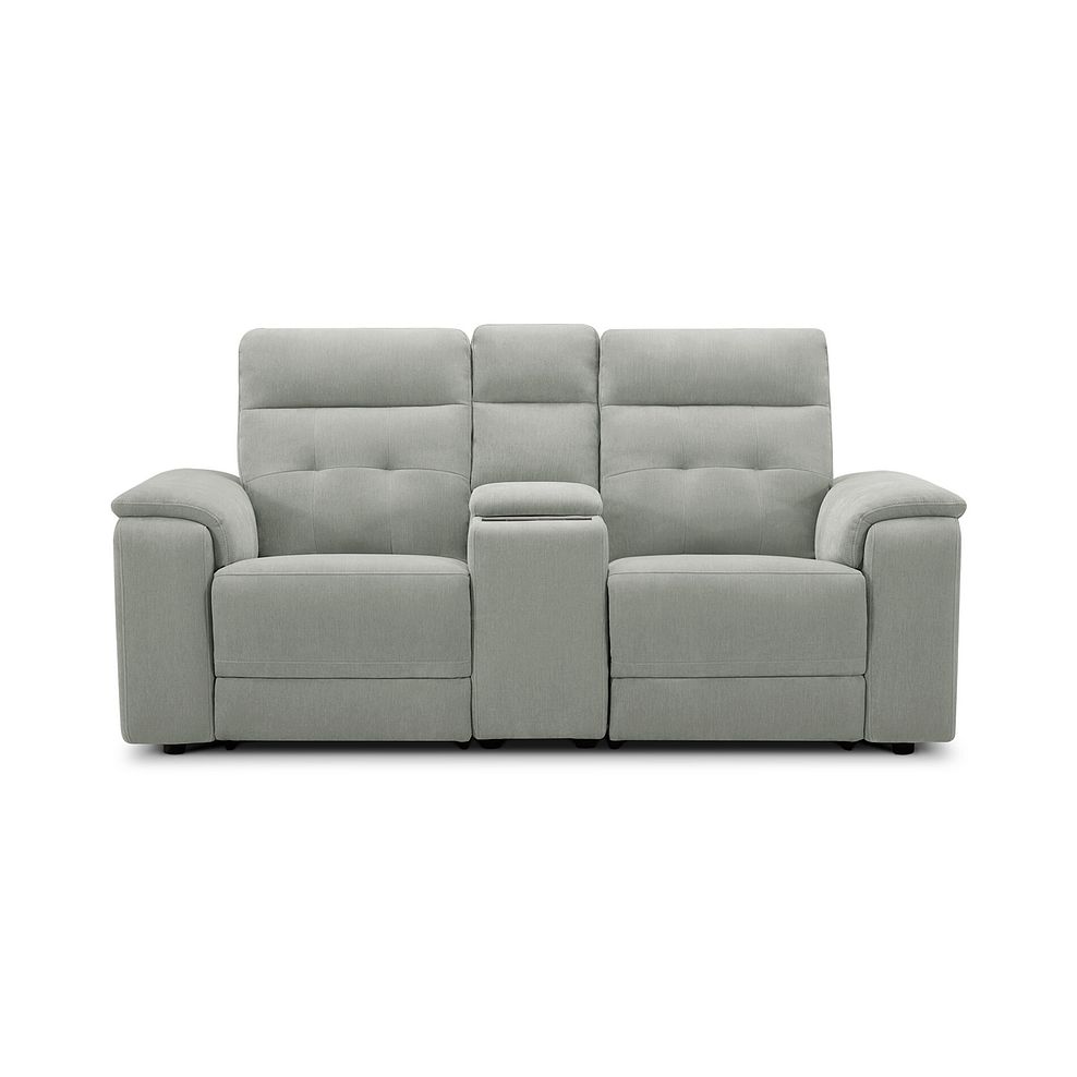 Juno 2 Seater Electric Recliner Sofa With Wireless Charging Console and Power Headrests in Amigo Sage Fabric 6