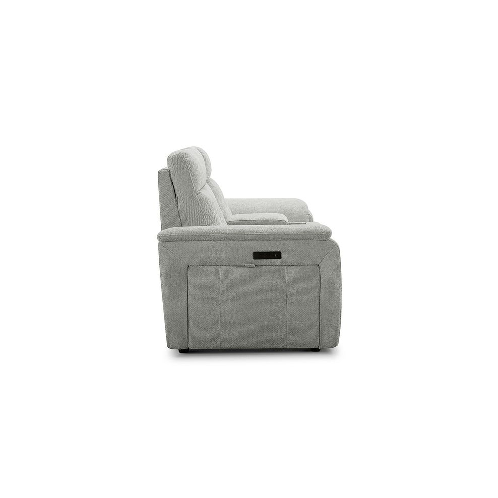 Juno 2 Seater Electric Recliner Sofa With Wireless Charging Console and Power Headrests in Hopsack Dove Fabric 7