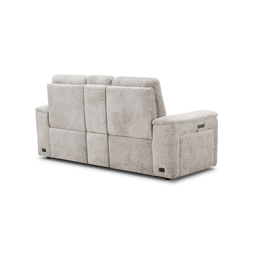 Juno 2 Seater Electric Recliner Sofa With Wireless Charging Console and Power Headrests in Koto Turtle Dove Fabric 13