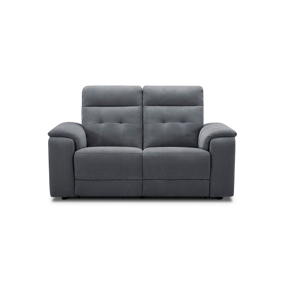 Juno 2 Seater Electric Recliner Sofa With Power Headrests in Amigo Coal Fabric 6