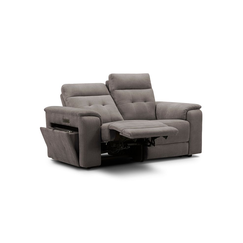 Juno 2 Seater Electric Recliner Sofa With Power Headrests in Amigo Cocoa Fabric 3