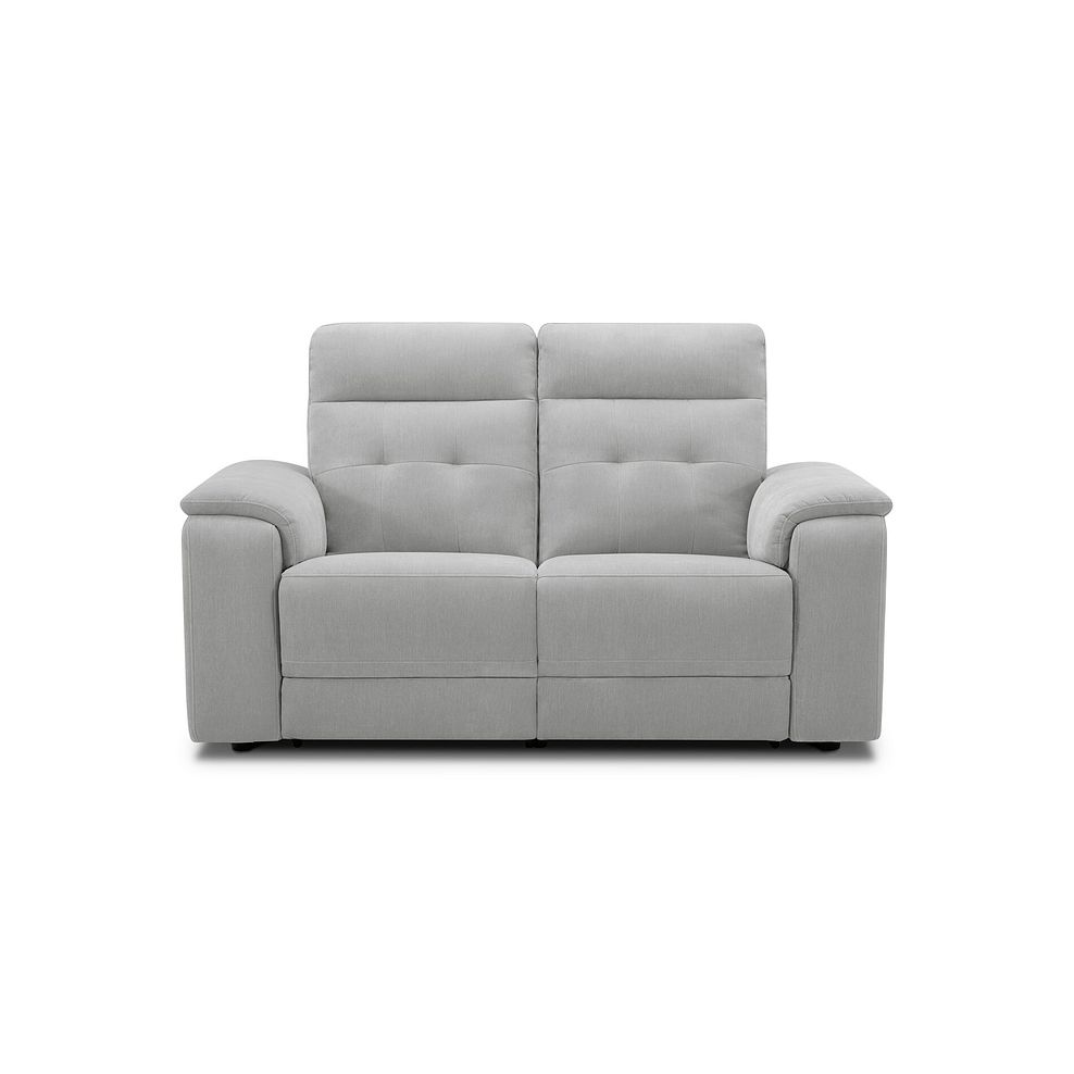 Juno 2 Seater Electric Recliner Sofa With Power Headrests in Amigo Dove Fabric 6