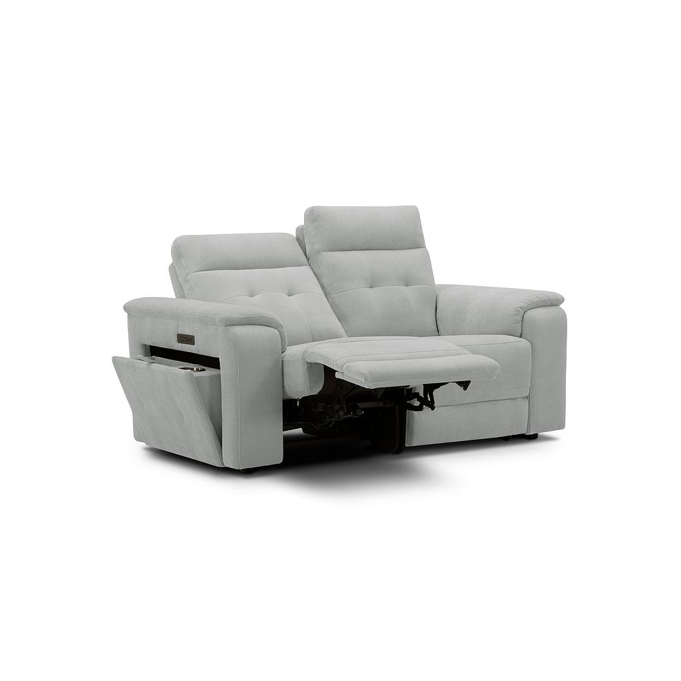 Juno 2 Seater Electric Recliner Sofa With Power Headrests in Amigo Dove Fabric 3