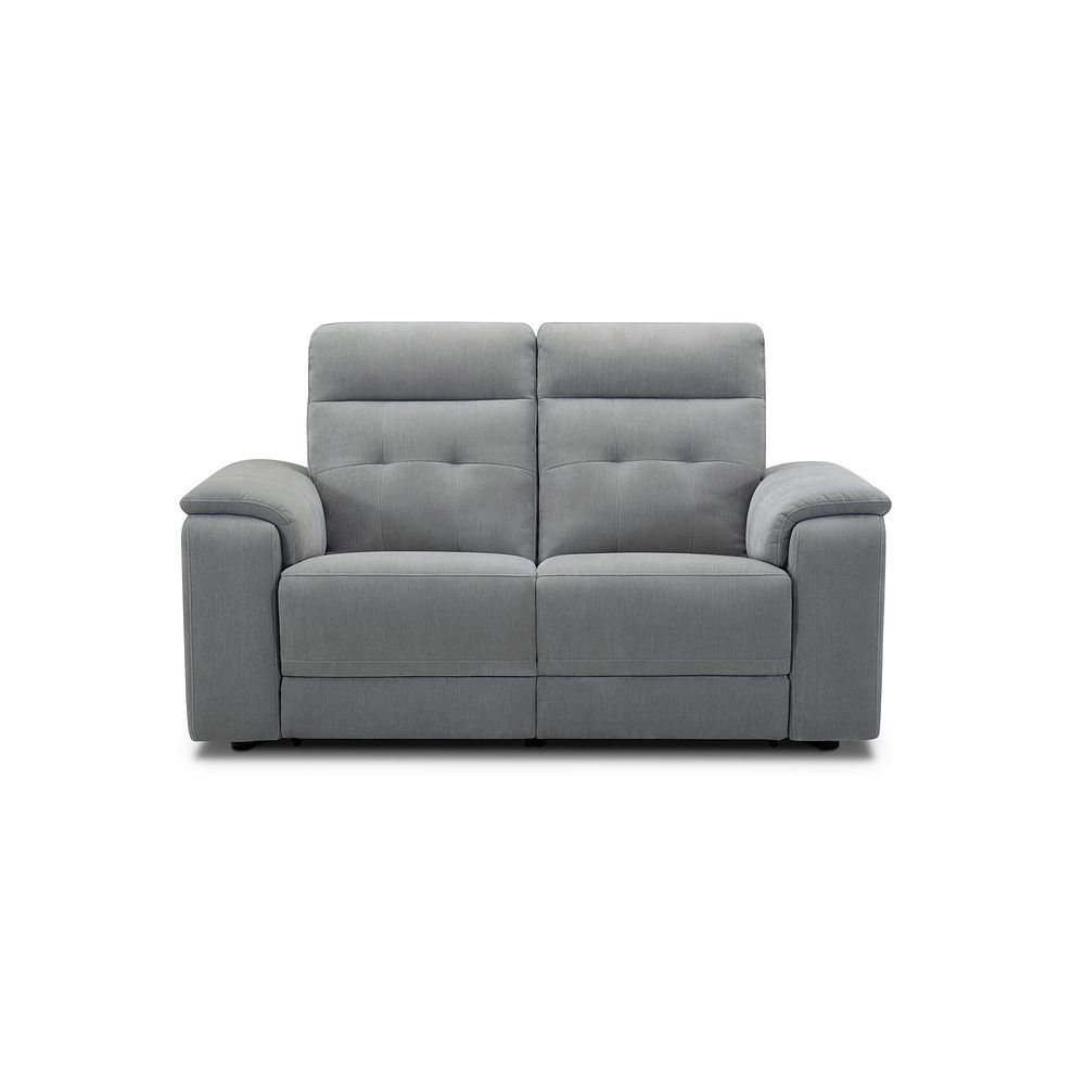 Juno 2 Seater Electric Recliner Sofa With Power Headrests in Amigo Granite Fabric 6