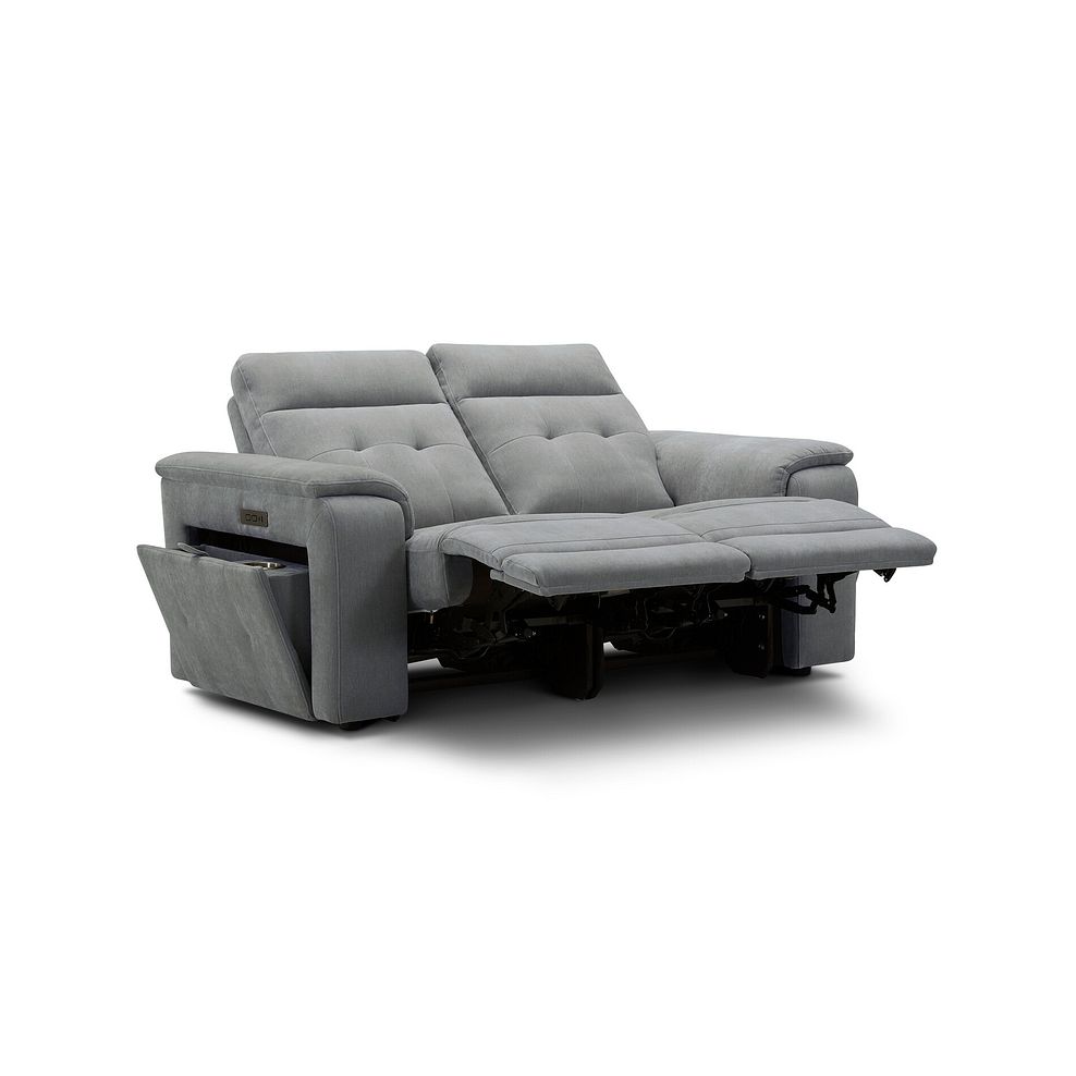 Juno 2 Seater Electric Recliner Sofa With Power Headrests in Amigo Granite Fabric 5