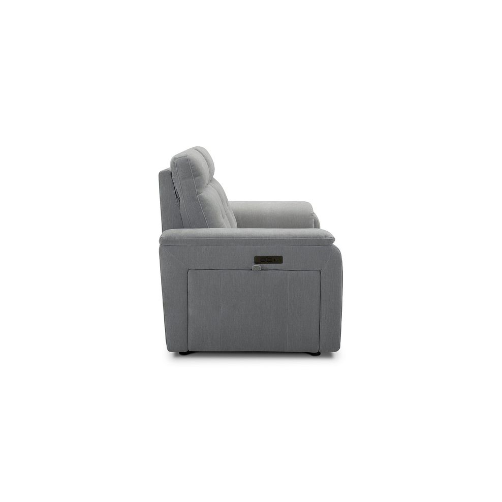 Juno 2 Seater Electric Recliner Sofa With Power Headrests in Amigo Granite Fabric 7