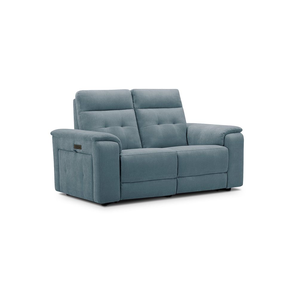 Juno 2 Seater Electric Recliner Sofa With Power Headrests in Amigo Mineral Fabric 1