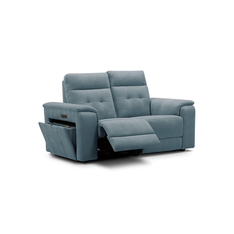 Juno 2 Seater Electric Recliner Sofa With Power Headrests in Amigo Mineral Fabric 3