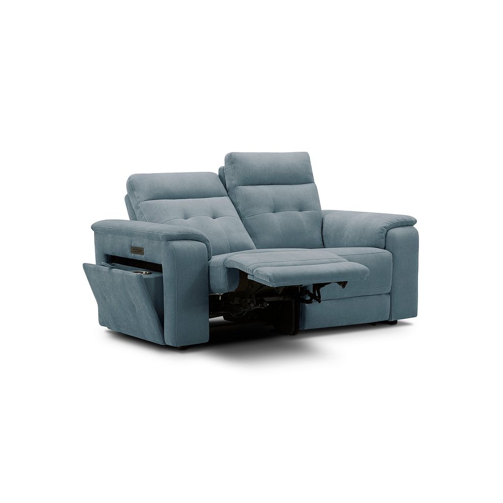 Juno 2 Seater Electric Recliner Sofa With Power Headrests in Amigo Mineral Fabric 4