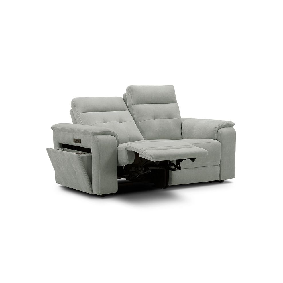 Juno 2 Seater Electric Recliner Sofa With Power Headrests in Amigo Sage Fabric 3