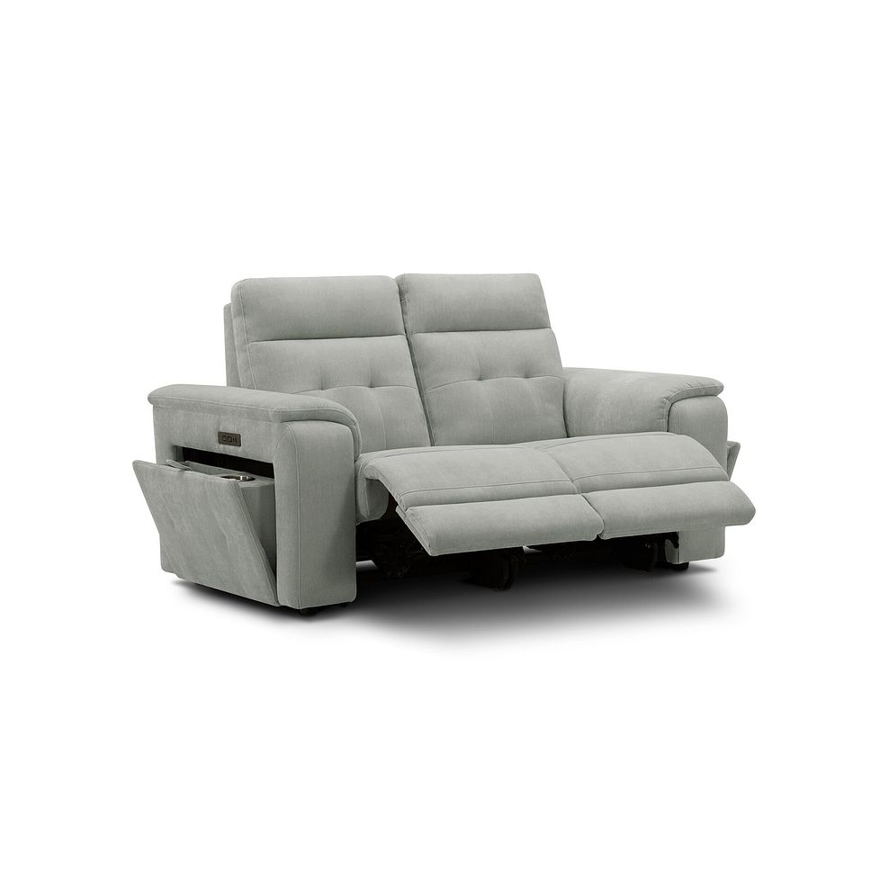 Juno 2 Seater Electric Recliner Sofa With Power Headrests in Amigo Sage Fabric 4