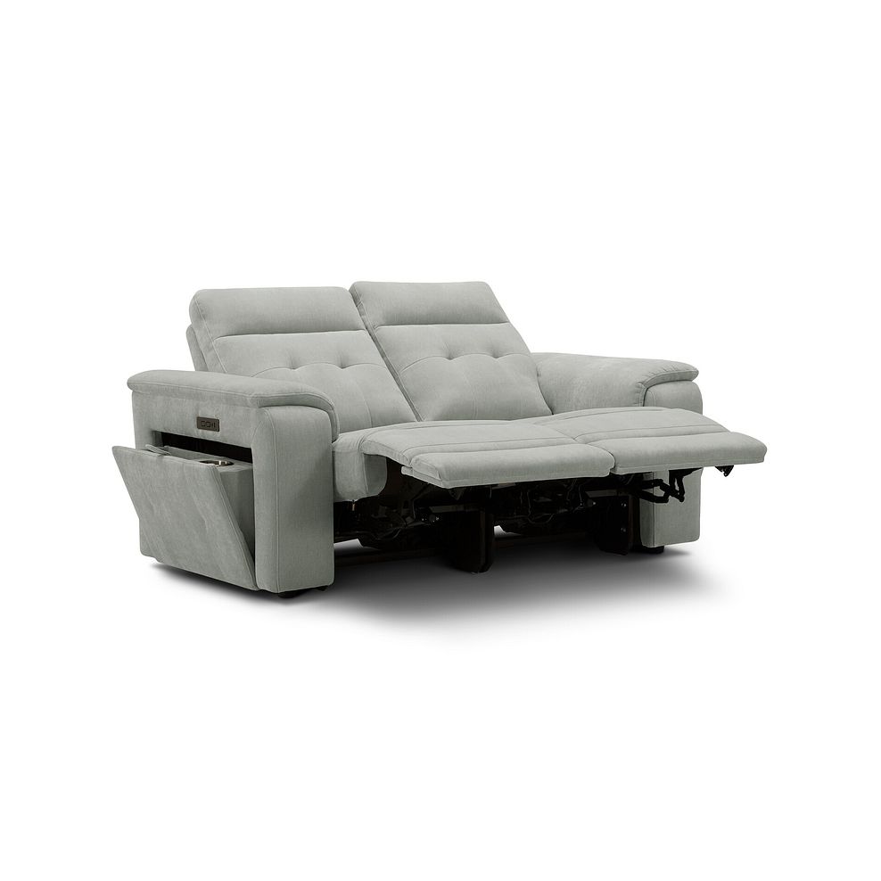 Juno 2 Seater Electric Recliner Sofa With Power Headrests in Amigo Sage Fabric 5