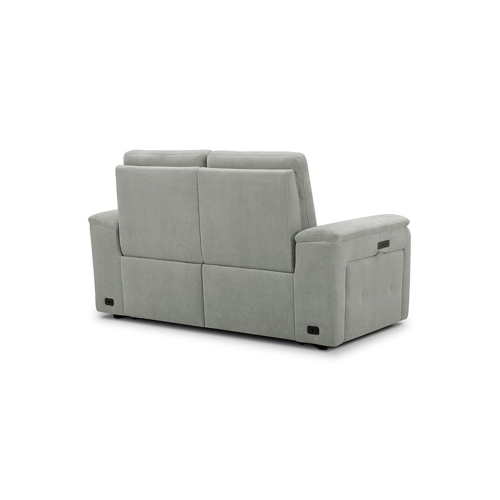 Juno 2 Seater Electric Recliner Sofa With Power Headrests in Amigo Sage Fabric 9