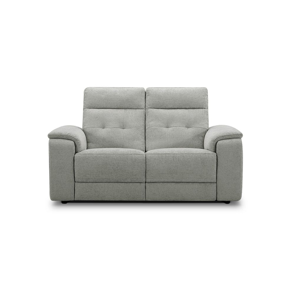 Juno 2 Seater Electric Recliner Sofa With Power Headrests in Hopsack Dove Fabric 2