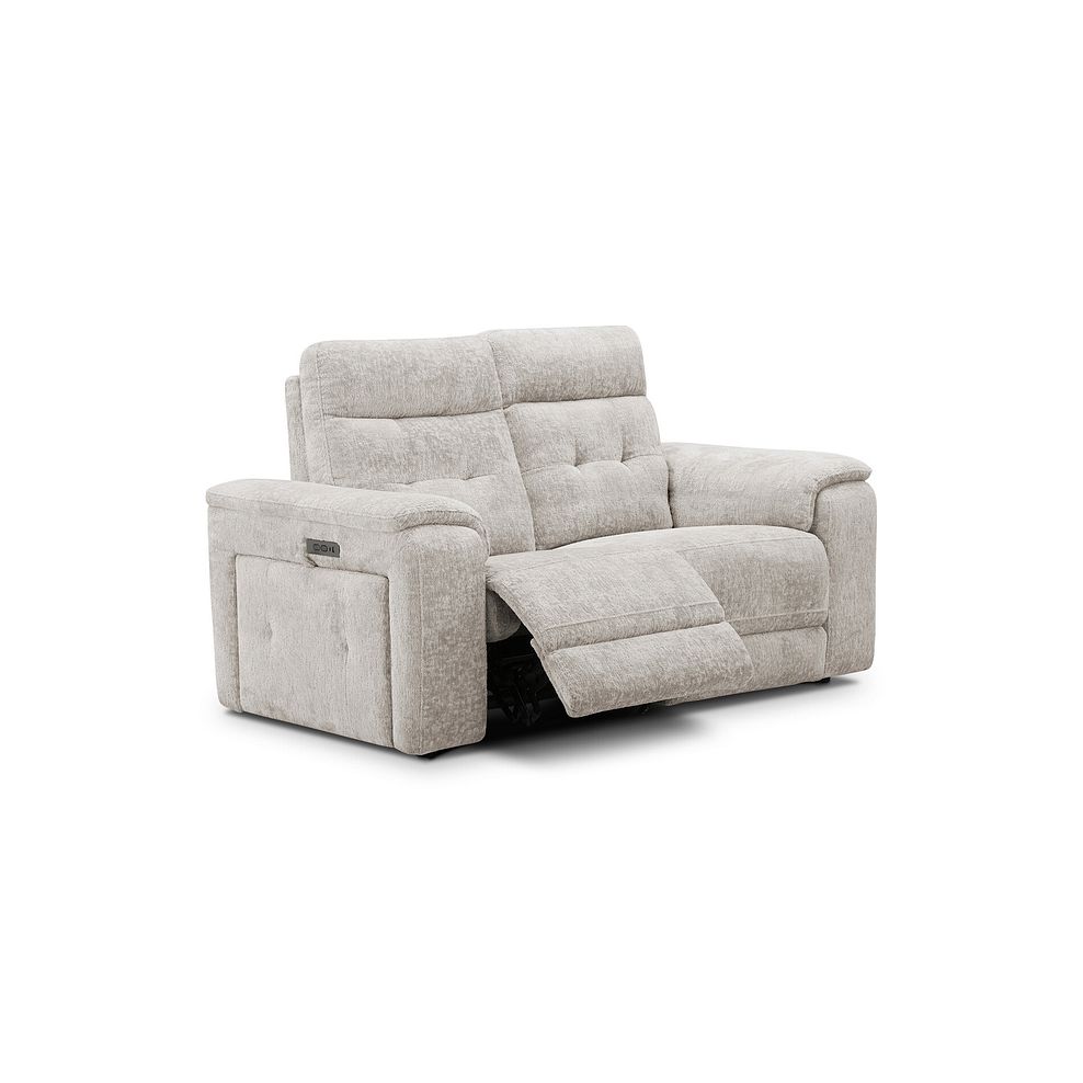 Juno 2 Seater Electric Recliner Sofa With Power Headrests in Koto Turtle Dove Fabric 6