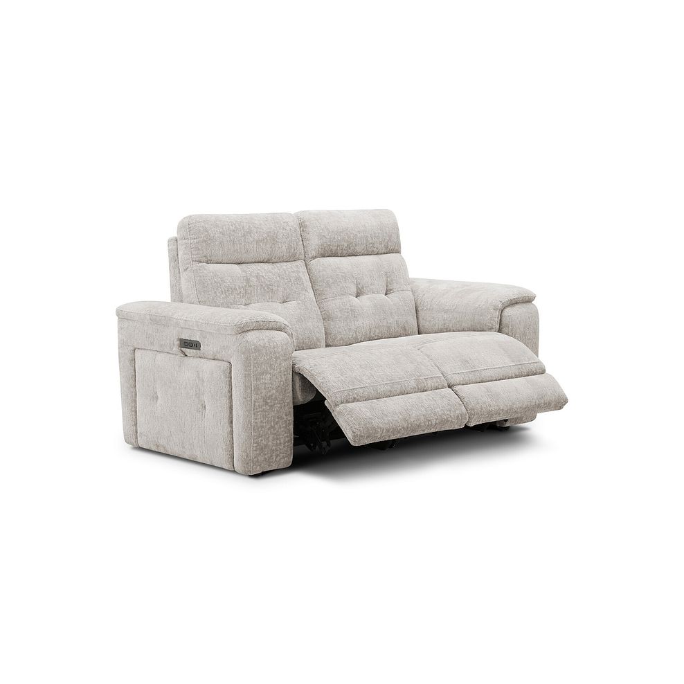 Juno 2 Seater Electric Recliner Sofa With Power Headrests in Koto Turtle Dove Fabric 8