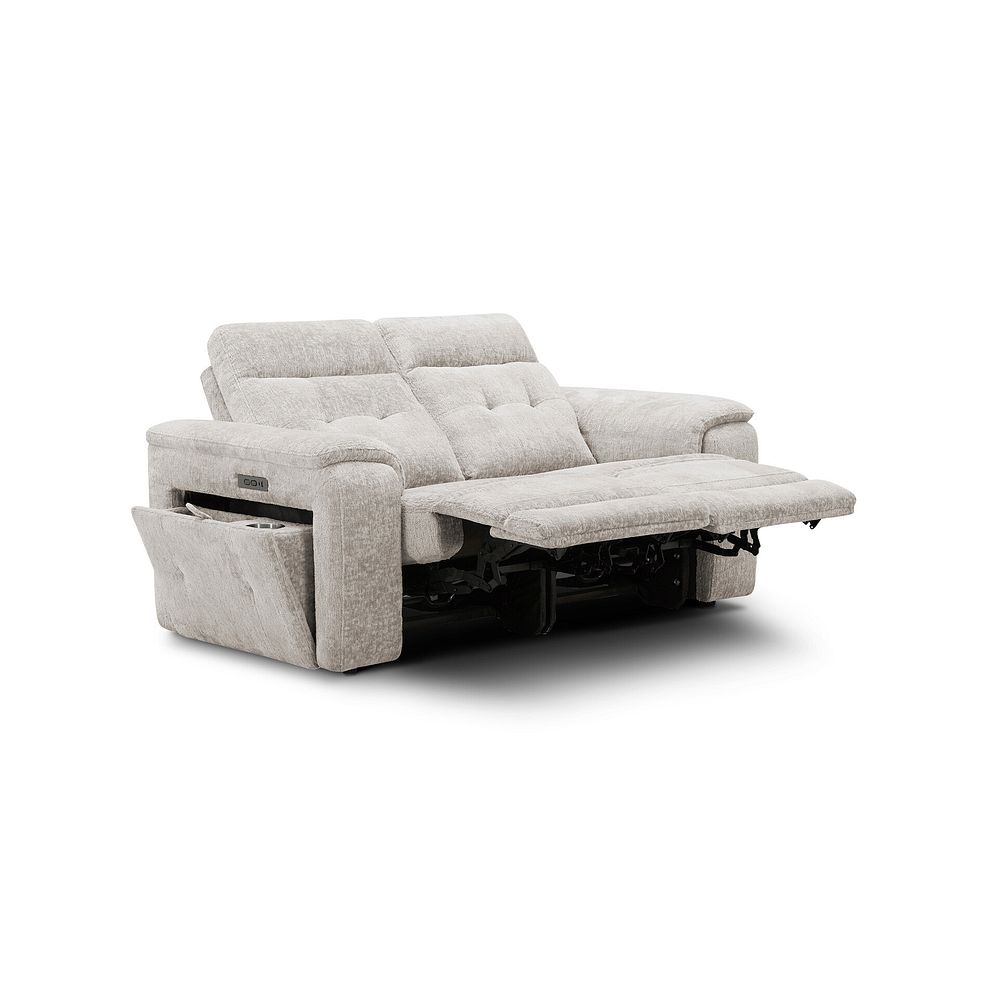 Juno 2 Seater Electric Recliner Sofa With Power Headrests in Koto Turtle Dove Fabric 9