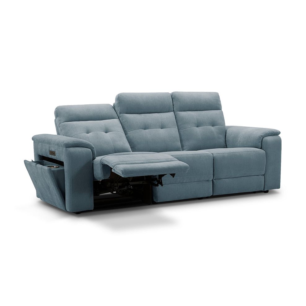 Juno 3 Seater Electric Recliner Sofa With Power Headrests in Amigo Mineral Fabric 3