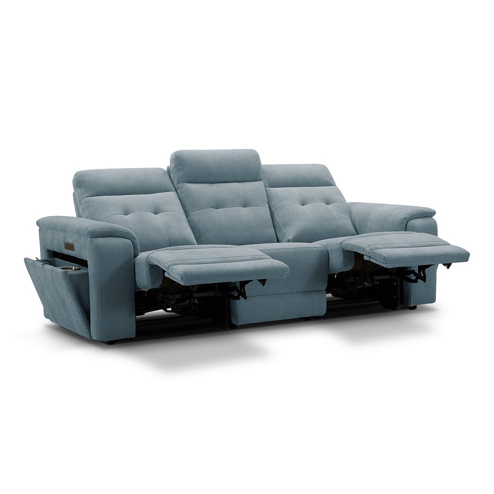 Juno 3 Seater Electric Recliner Sofa With Power Headrests in Amigo Mineral Fabric 5