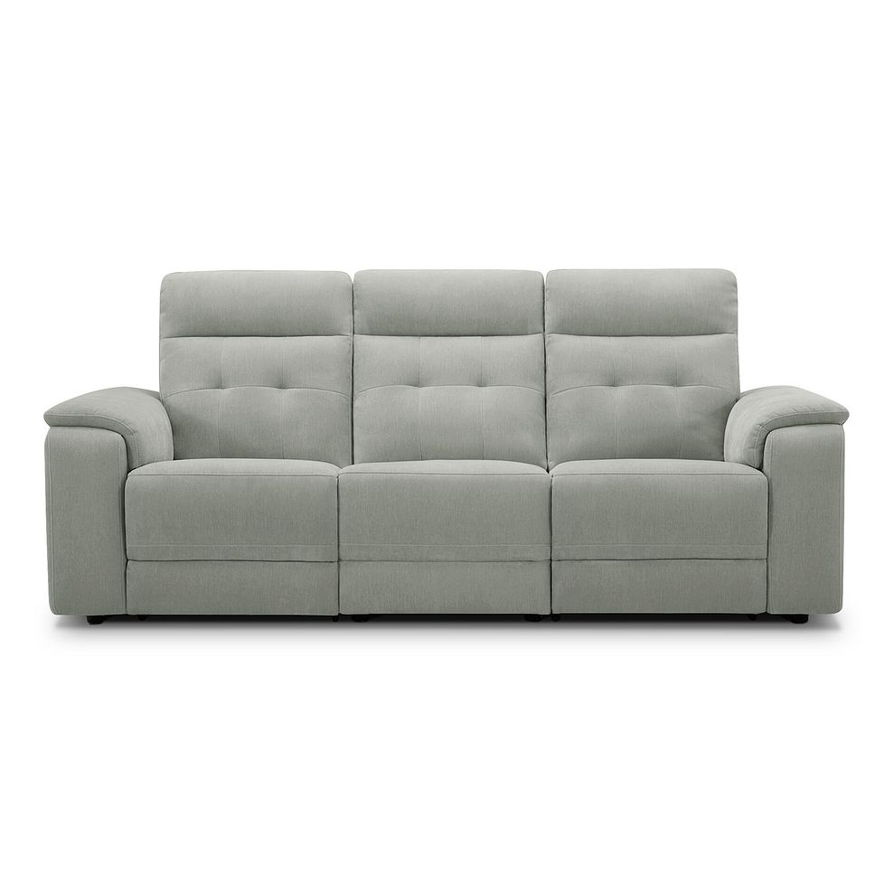 Juno 3 Seater Electric Recliner Sofa With Power Headrests in Amigo Sage Fabric 6