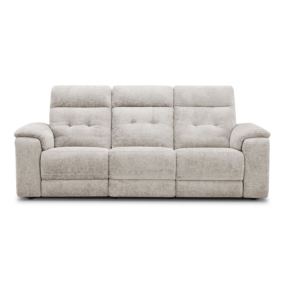 Juno 3 Seater Electric Recliner Sofa With Power Headrests in Koto Turtle Dove Fabric 4