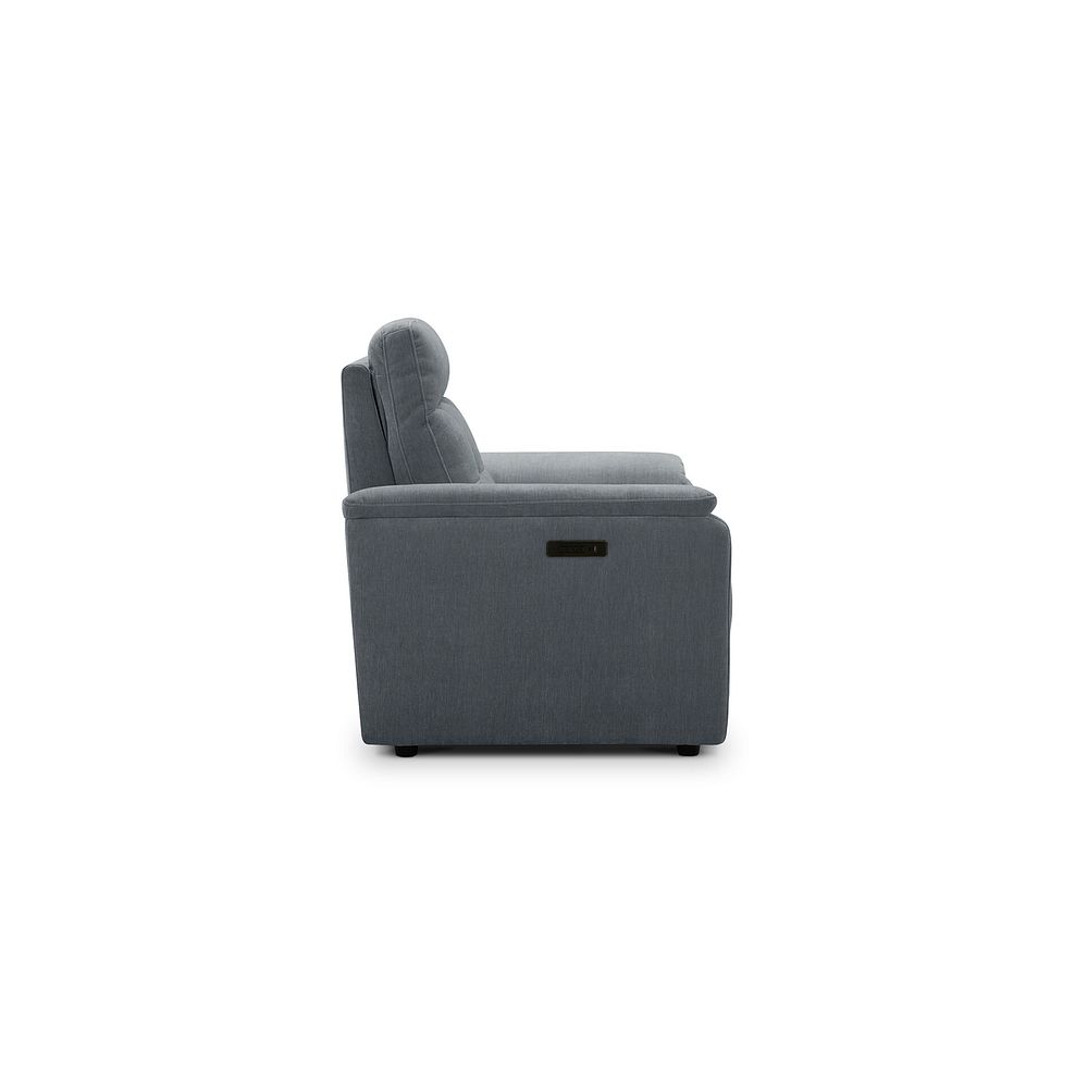 Juno Electric Recliner Armchair With Power Headrest in Amigo Coal Fabric 5