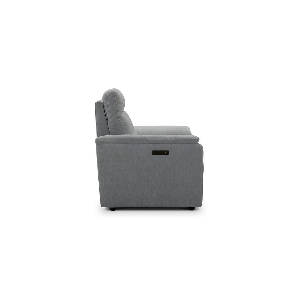 Juno Electric Recliner Armchair With Power Headrest in Amigo Granite Fabric 5