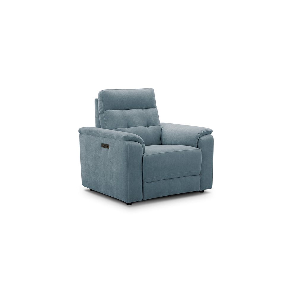 Juno Electric Recliner Armchair With Power Headrest in Amigo Mineral Fabric 1