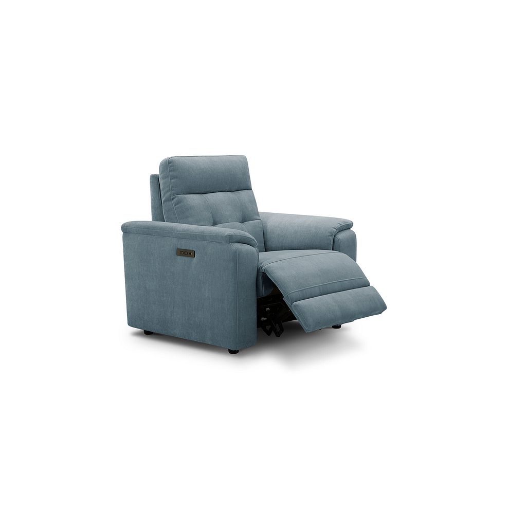 Juno Electric Recliner Armchair With Power Headrest in Amigo Mineral Fabric 2