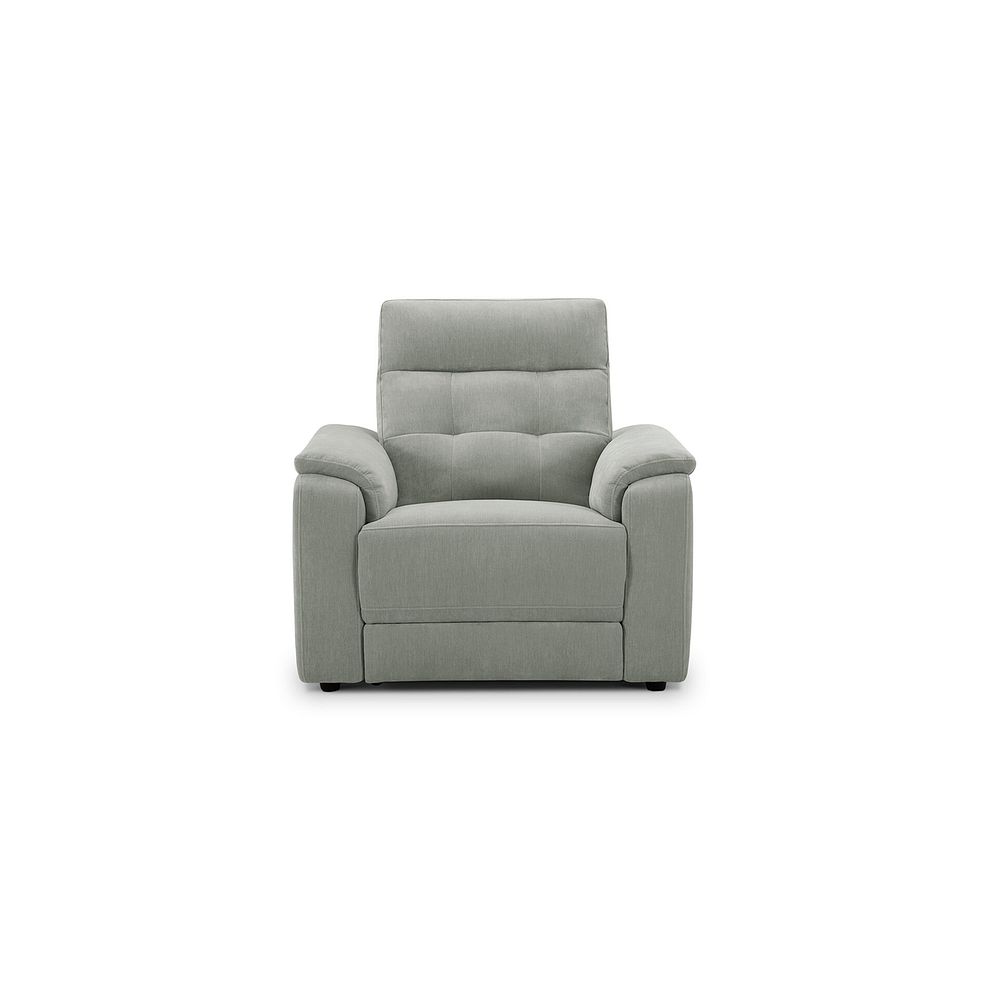 Juno Electric Recliner Armchair With Power Headrest in Amigo Sage Fabric 4